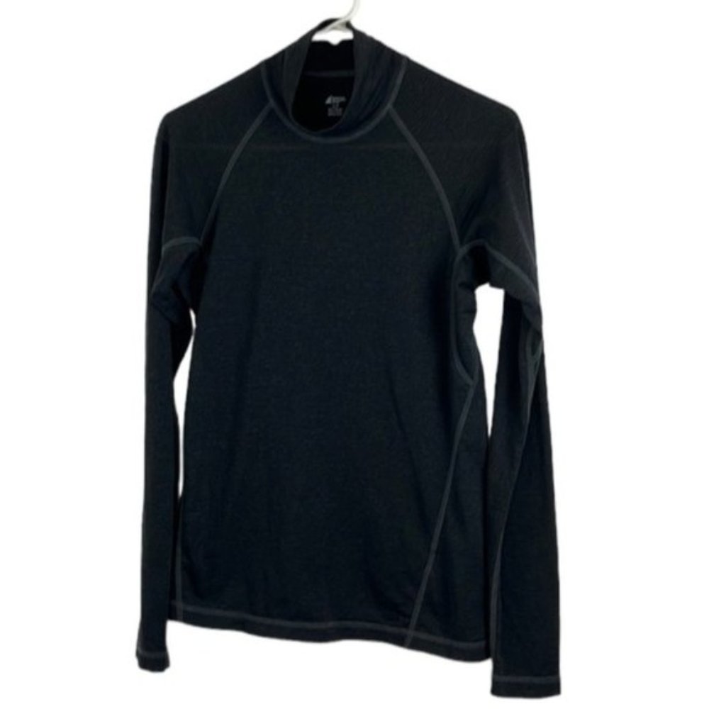 MEC Polartec Charcoal Grey Mock-Neck Base Layer Pullover